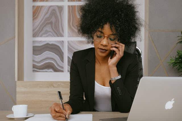 person making a phone call